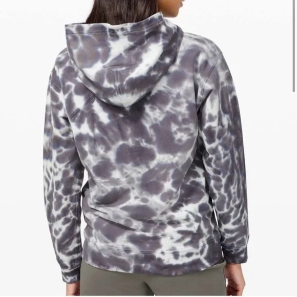 Lululemon tie-dye all yours women’s hoodie size 4 gray and white - Picture 2 of 6